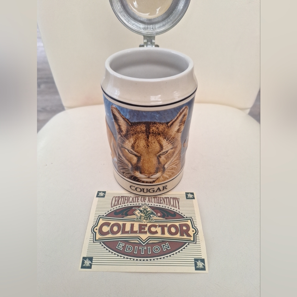 Anheuser Busch stein Budweiser Endangered Species #7 Cougar 09627